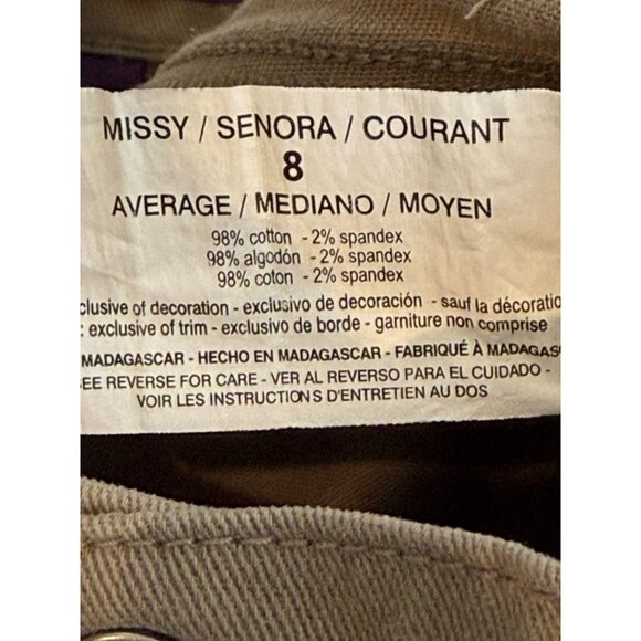 Gloria Vanderbilt Amanda Jeans Women’s 8 Straight Leg Tan Stretch Denim Pants - Picture 5 of 9